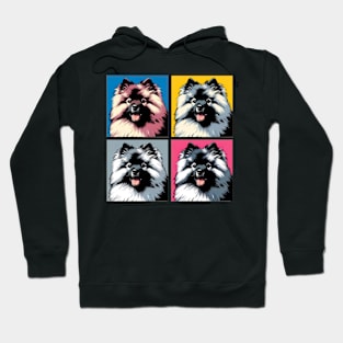 Pop Retro Keeshond Art - Cute Puppy Hoodie